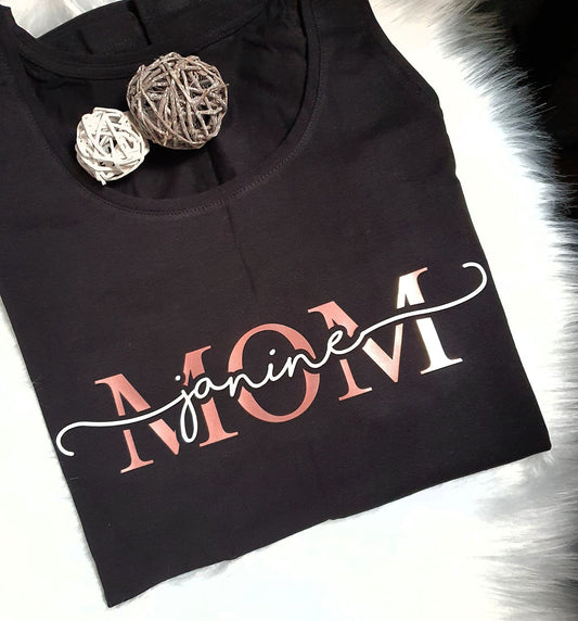 Bügelbild MOM, Dad, Oma, Opa, Name, Schriftzug aufbügelbar, personalisierbar