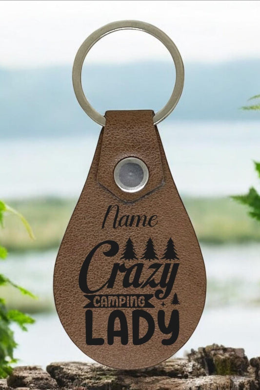 Personalisierter Camping Schlüsselanhänger