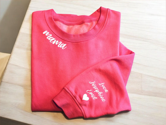 MAMA Bügelbild, PAPA, OMA, Opa personalisiertes Bügelbild für Sweatshirt, Pullover, T-Shirt als Muttertags, - Vatertags Geschenk, Geschenk