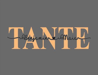 Bügelbild MOM, Dad, Oma, Opa, Name, Schriftzug aufbügelbar, personalisierbar