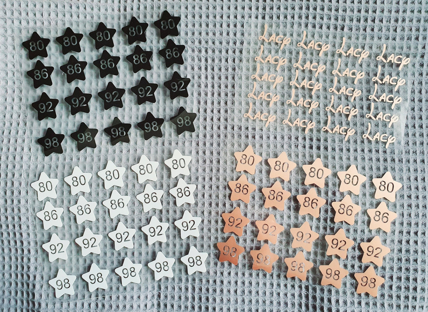 20 Bügeletiketten STERN, Namensetiketten, Größenetiketten, Namensetiketten zum Aufbügeln, Größenlabel, Kleideretiketten