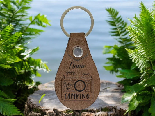 Personalisierter Camping Schlüsselanhänger