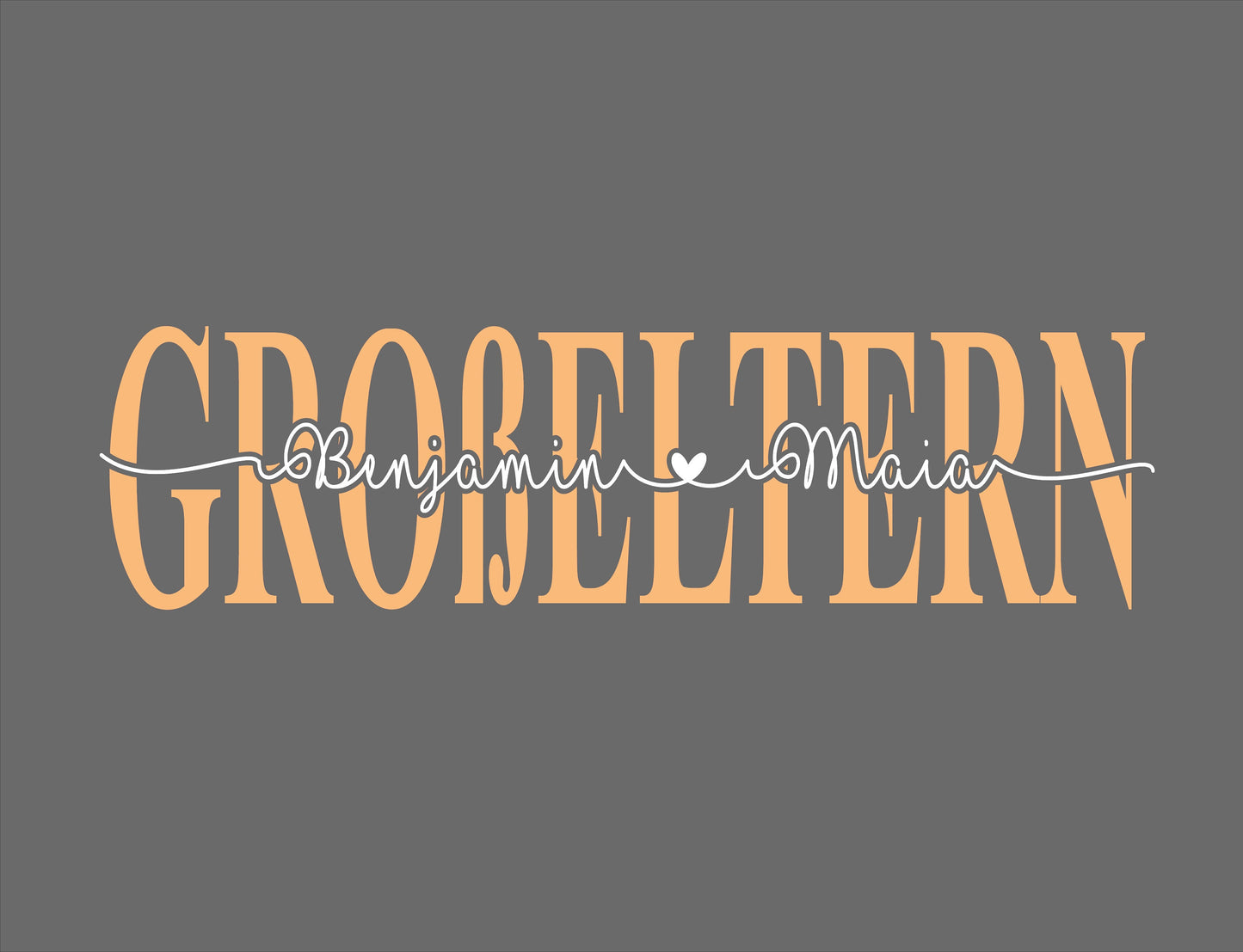 Bügelbild MOM, Dad, Oma, Opa, Name, Schriftzug aufbügelbar, personalisierbar