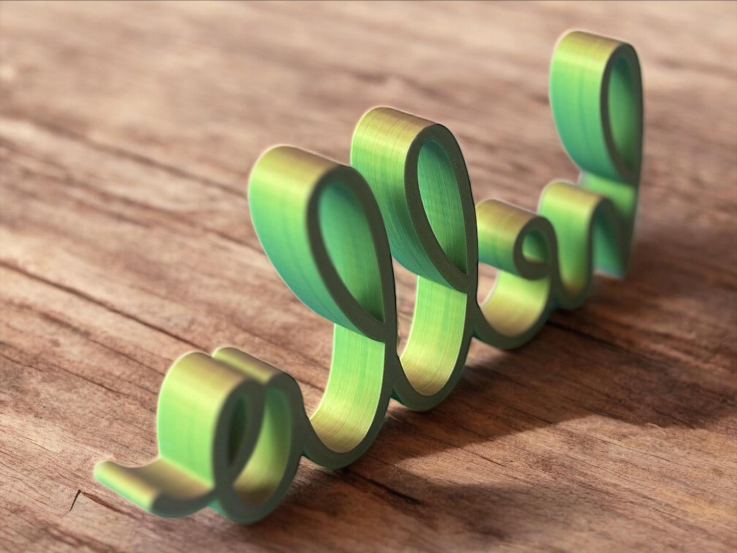 Deko Schild "hello" – 3D Druck Wohndeko | 19x8 cm | In vielen Farben | Modern, Boho, Geschenk, Handmade