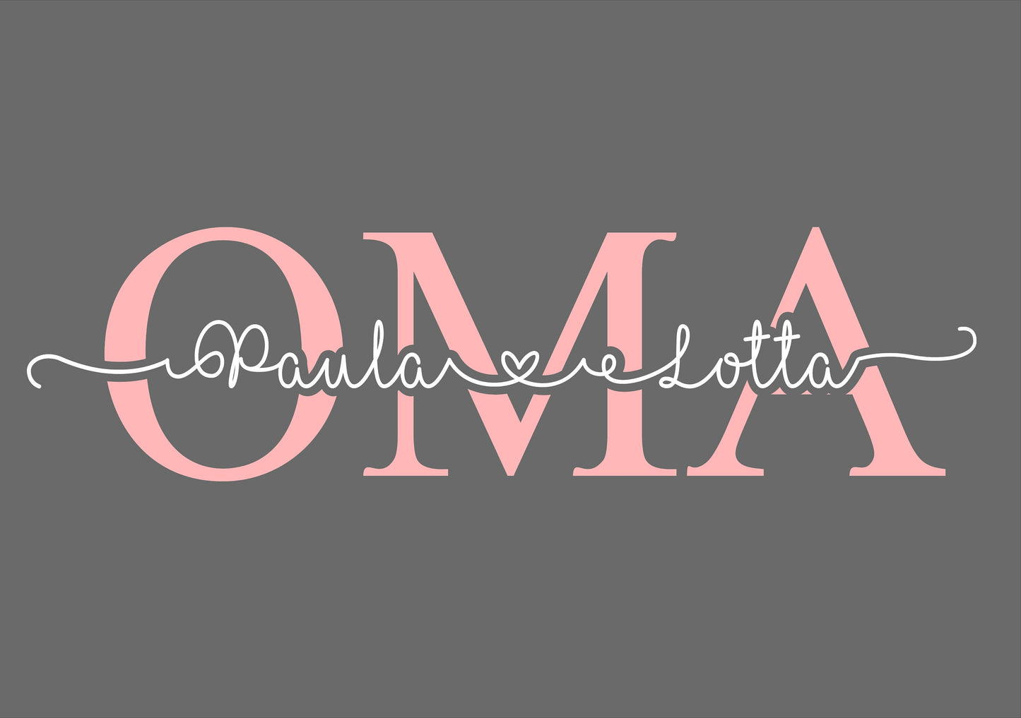 Bügelbild MOM, Dad, Oma, Opa, Name, Schriftzug aufbügelbar, personalisierbar