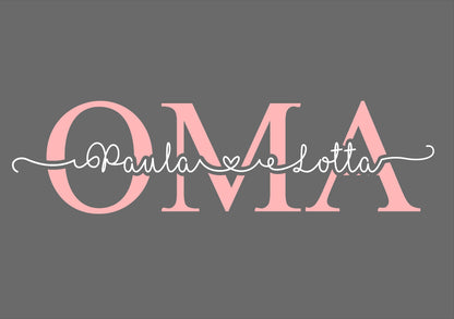 Bügelbild MOM, Dad, Oma, Opa, Name, Schriftzug aufbügelbar, personalisierbar