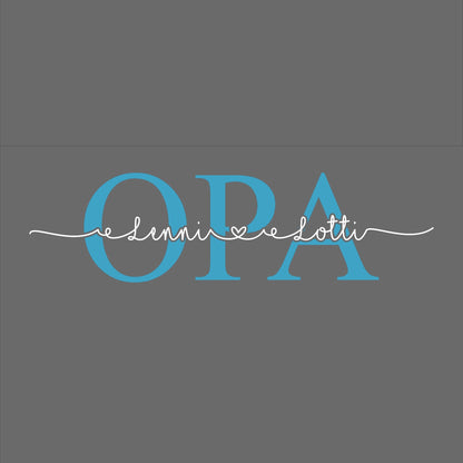 Bügelbild MOM, Dad, Oma, Opa, Name, Schriftzug aufbügelbar, personalisierbar