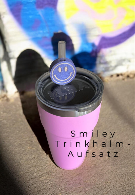 Smiley Trinkhalm Aufsatz, Smiley, Strohhalm Gadget, Yeti Cup, Stanley Cup, Thermo Becher Aufsatz