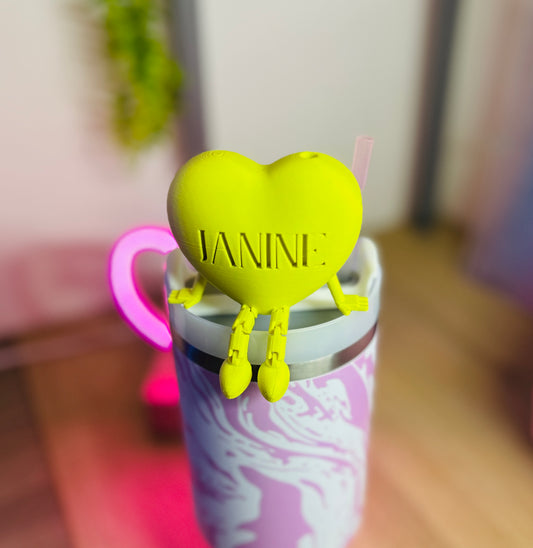 🧡 3D-gedrucktes Deko Herz mit Trockenblumen-Loch – in vielen Farben erhältlich