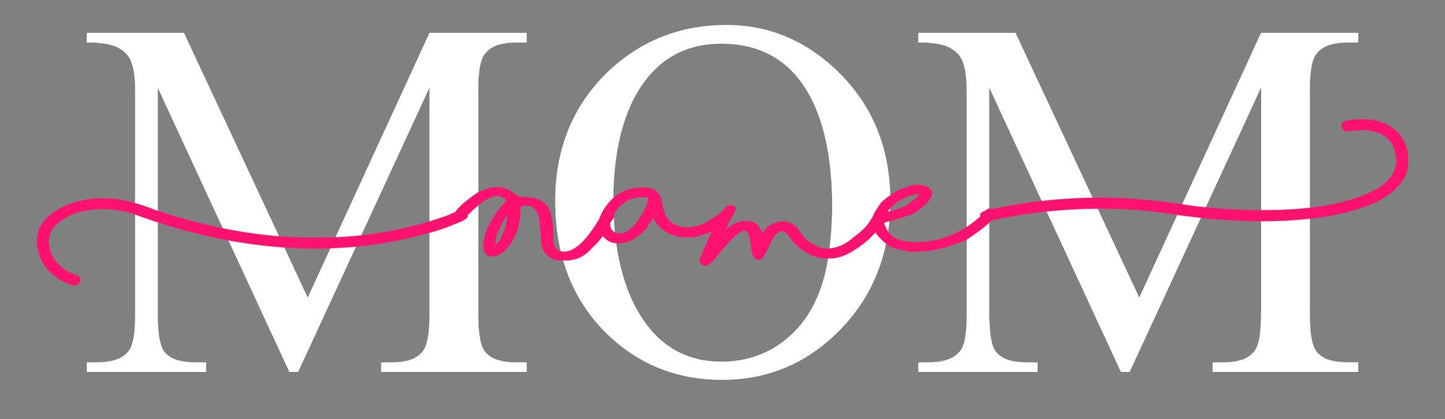 Bügelbild MOM, Dad, Oma, Opa, Name, Schriftzug aufbügelbar, personalisierbar