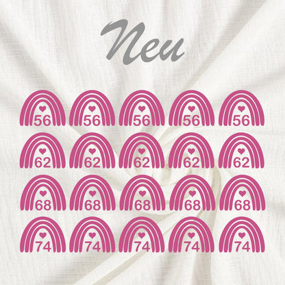 20 Bügeletiketten STERN, Namensetiketten, Größenetiketten, Namensetiketten zum Aufbügeln, Größenlabel, Kleideretiketten