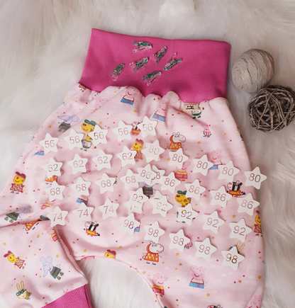 20 Bügeletiketten REGENBOGEN, Textiletiketten, Größenetiketten, Etiketten zum Aufbügeln, Größenlabel, Kleideretiketten