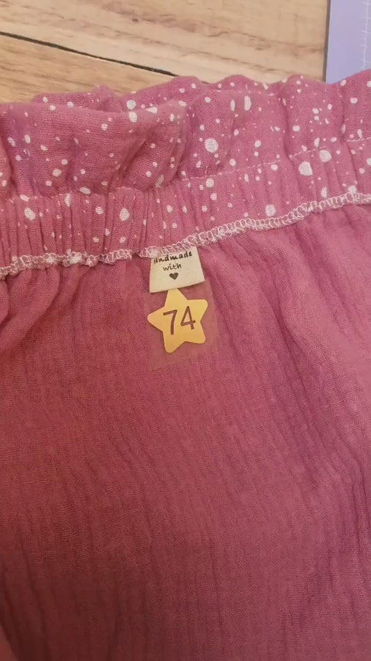 20 Bügeletiketten REGENBOGEN, Textiletiketten, Größenetiketten, Etiketten zum Aufbügeln, Größenlabel, Kleideretiketten